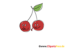 Cerises illustration gratuite - Fruits clipart