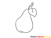 Coloriage poire dessins gratuits - Fruits clipart