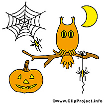 Hibou dessin - Halloween à télécharger