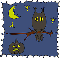 Hibou nuit cliparts gratuis - Halloween images