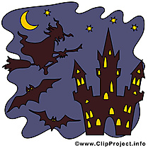 Nuit château image à télécharger - Halloween clipart