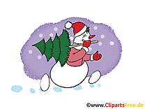 Bonhomme de neige image gratuite – Hiver clipart