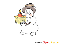 Cliparts gratuis bonhomme de neige - Hiver images