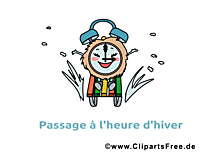 Hiver clipart - Ski réveil dessins gratuits