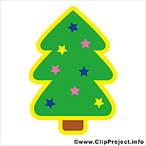 Sapins de Noël clip art, image, cartoon gratuite