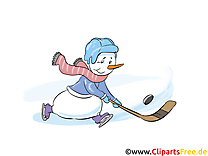 Bonhomme de neige cliparts gratuis - Hockey images