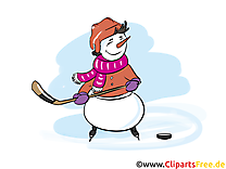 Bonhomme de neige dessin gratuit - Hockey image