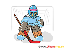Clipart gratuit gardien de but - Hockey images
