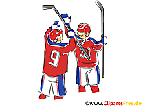 Gagnants illustration gratuite - Hockey clipart