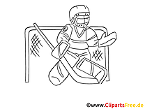 Gardien de but hockey illustration à imprimer