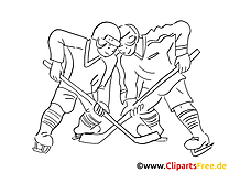 Jeu image à colorier - Hockey images cliparts