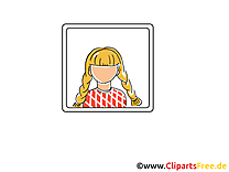 Femme sans visage clip art gratuit - Icône dessin