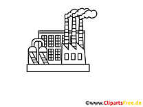 Clip art gratuit à colorier - Industrie dessin