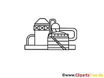 Coloriage usine chimique – Industrie clipart