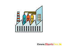 Dessins gratuits usine chimique - Industrie clipart