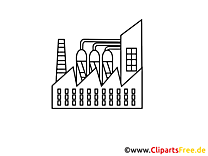 Images usine chimique à colorier – Industrie clipart