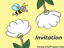 Abeille image gratuite - Invitation illustration