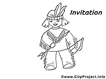 Archer invitation illustration à imprimer gratuite