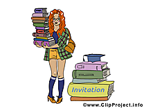 Bibliothécaire images gratuites – Invitation clipart