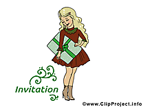 Cadeau image gratuite – Invitation clipart