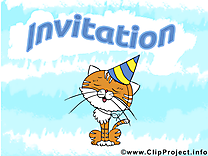 Chat clip art gratuit - Invitation dessin