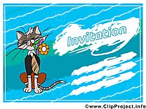 Chat clip arts gratuits - Invitation illustrations