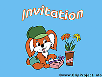 Chat illustration gratuite - Invitation clipart