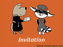 Chien chat cliparts gratuis - Invitation images