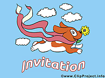 Chien images - Invitation clip art gratuit