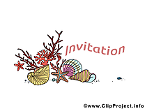 Coquilles dessin - Invitation à télécharger