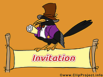 Corbeau dessins gratuits - Invitation clipart
