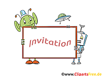 Extraterrestre cliparts gratuis - Invitation images