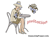 Femme dessin - Invitation clip arts gratuits