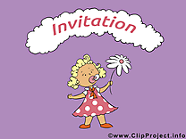 Fille image à télécharger - Invitation clipart