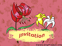 Fleurs clip art gratuit – Invitation images