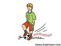 Footballeur Invitation image à télécharger gratuite