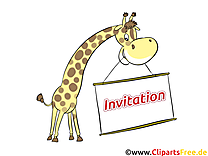 Girafe images - Invitation clip art gratuit