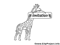 Girafe images à colorier - Invitation dessins gratuits