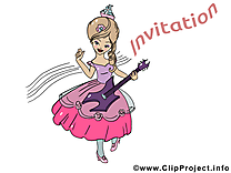 Guitariste image à télécharger - Invitation clipart