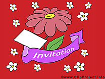 Illustration gratuite fleur - Invitation clipart