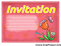 Image gratuite fleur – Invitation clipart