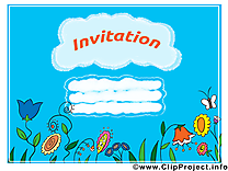 Image invitation - Fleurs images cliparts