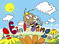 Invitation allemand clipart - Abeille image gratuite