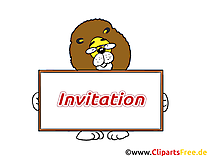 Lion illustration gratuite - Invitation clipart