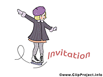 Patinage dessin - Invitation cliparts à télécharger