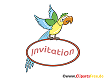 Perroquet dessins gratuits - Invitation clipart