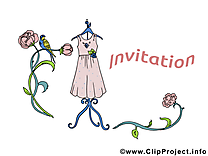 Robe fleurs images gratuites – Invitation clipart