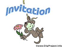 Singe clipart gratuit - Invitation images