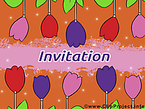 Tulipes cliparts gratuis - Invitation images