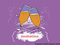 Verres image gratuite - Invitation illustration